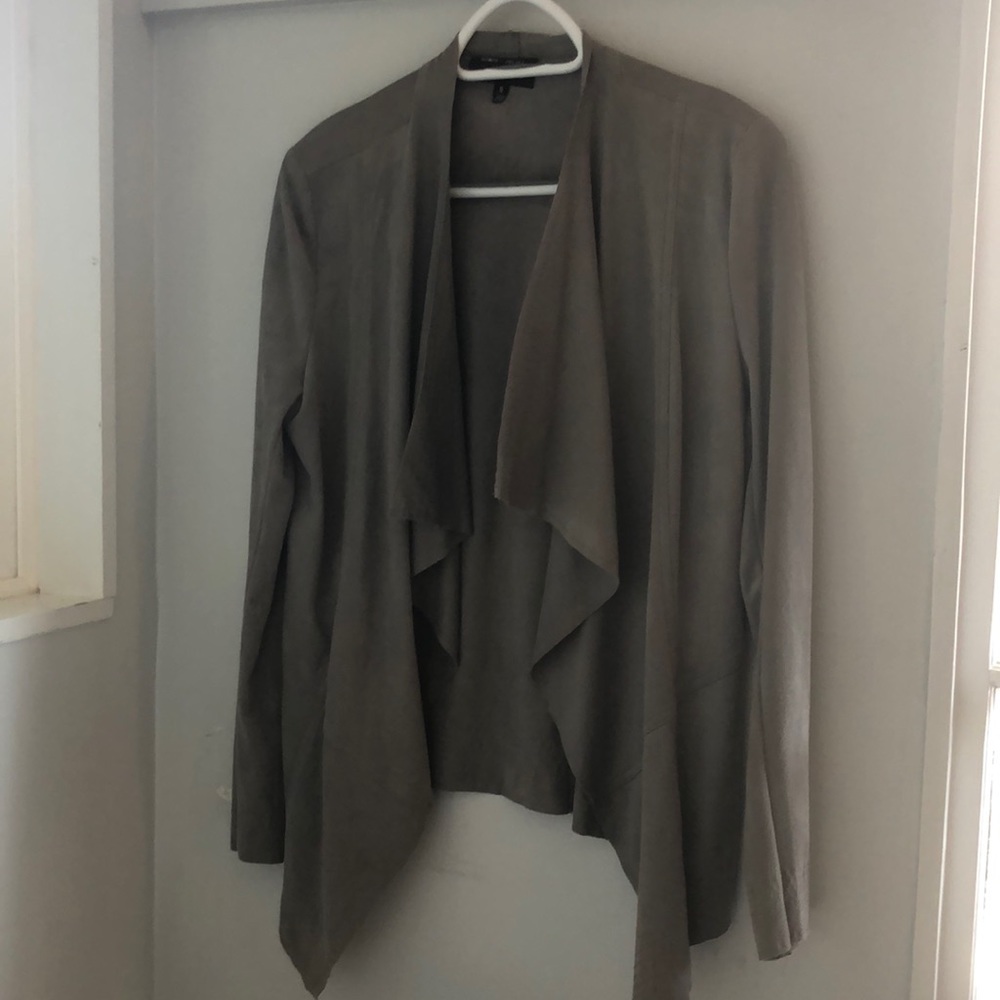 Suede like wrap shirt